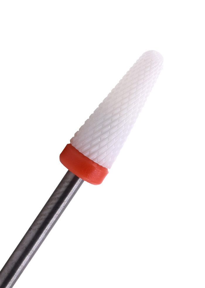 Big Cone Ceramic Nail Drill Bit. Red image 0